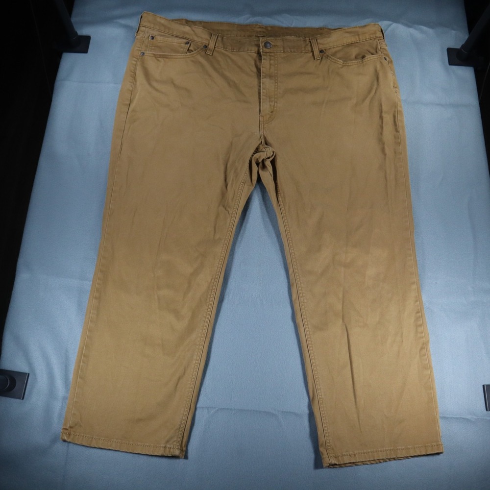 Levi's 541 Athletic Taper Pants Mens 48x29 Khaki Tan Stretch Twill Chino Jeans